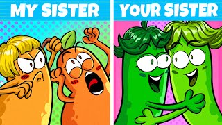 My Sister vs Your Sister | Funny Sibling Pranks | Pear Couple Global