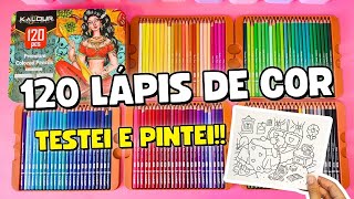 TESTEI A LATA COM 120 LÁPIS DE COR DA KALOUR !!