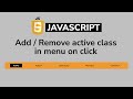 Dynamically Add or Remove CSS Class  using JavaScript | Add and Remove Class JavaScript