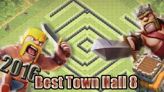 CoC Th8 Bases || Best Town Hall 8 Farming Base 2016 || Never lose D.E. || /w Defense Replays!!!