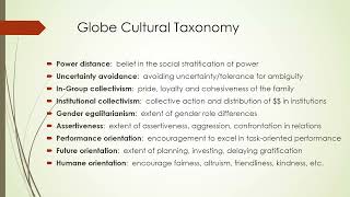 5.3 Multifaceted Frameworks 3: Globe