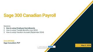 Sage 300 Canadian Payroll