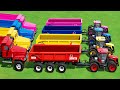 FASTRAC & John DEERE TRANSPORT BATTLE WITH FLATBED TRAILER& DEEP MUD! Farming Simulator 22