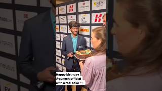 World Champion Gukesh birthday cake and having fun #chess #gukesh