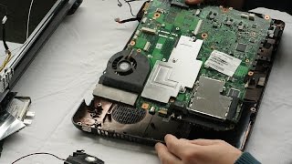 Toshiba Satellite A300 Disassembly video, upgrade RAM & SSD, take a part, how to open