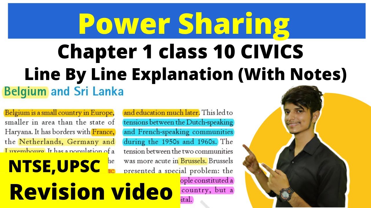 Power Sharing Class 10 Civics Detailed Full Chapter Revision With Note ...