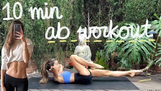 10MIN ab pilates workout // small waist + toned stomach // no equipment