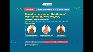 [WEBINAR-LIVE] Beneficial Advanced Geothermal Use System (BAGUS Project) & SATREPS