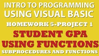 5-pp1 VB Calculating Student GPA (Functions and Procedures)