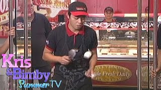 Kris TV: Cold Stone Creamery's Ice-cream catching exhibition