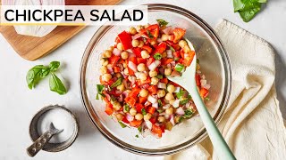 CHICKPEA SALAD | easy, vegan chickpea salad recipe