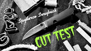 Cut Test: Spyderco Swayback! Unbelievably Sharp!!! 🔥🔥🔥