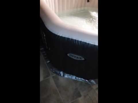 Intex Portable Hot Tub Setup - YouTube