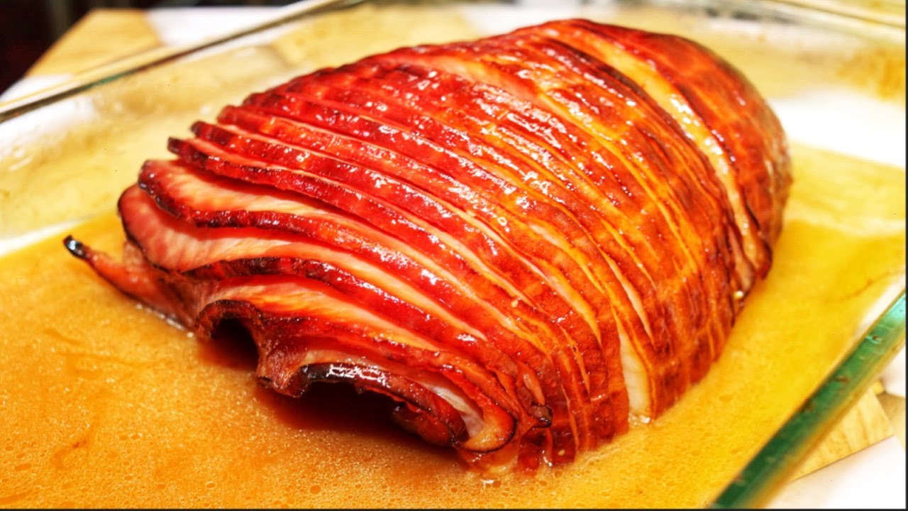 Brown Sugar Honey Glazed Ham Recipe Youtube