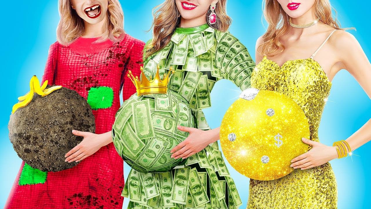Rich vs Broke vs Giga Rich Pregnant | Unbelievable Situations with Expensive vs Cheap Pregnancy