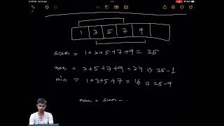 Min-max sum || HackerRank || warmup