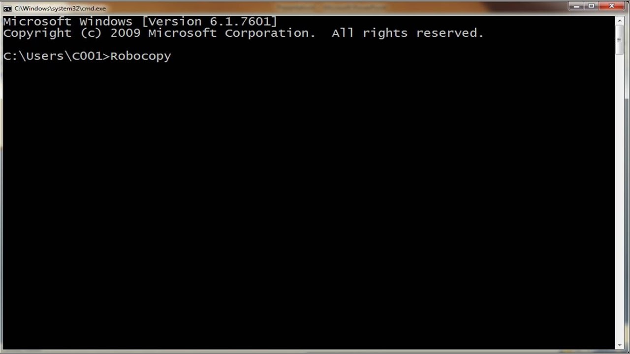 Microsoft Dos Robocopy Command Youtube