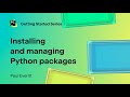 Installing and managing Python packages in PyCharm | Getting started