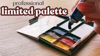 Setting up a limited watercolor palette and putting it to the barn test!