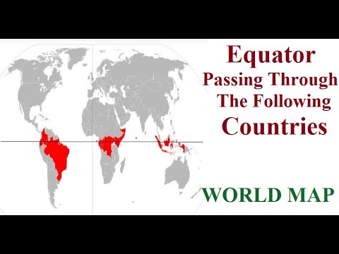 Which continents are below the equator?