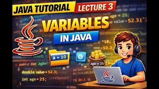 Variables in Java | Java Tutorial Lecture 3 | Java for Beginners