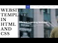 How to make a website in HTML and CSS | Source code