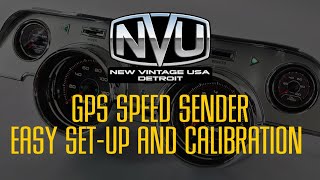 NVU GPS SPEED SENDER SET-UP