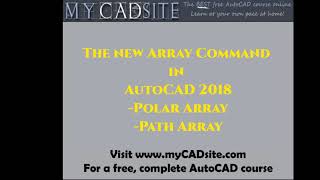 AutoCAD Tutorial Lesson 1-7 ARRAY 2 (Complete Beginners Course)