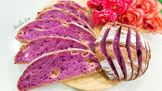 Cheddar Cheese Purple Sweet Potato Sourdough Bread 芝士紫薯欧包 天然酵母面包 酸种 老面 酵母 天然酵种