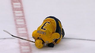 Austin Watson Shoots Puck At Jeremy Lauzon At Games End #Request