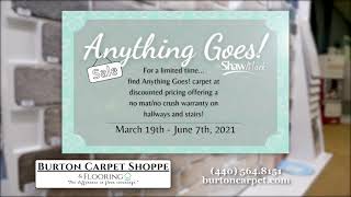 Anything Goes Sale | Burton Carpet Shoppe \u0026 Flooring