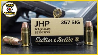 Is It Actually GOOD?...Sellier \u0026 Bellot .357 Sig Self-Defense AMMO Ballistic Gel Test \u0026 Review!