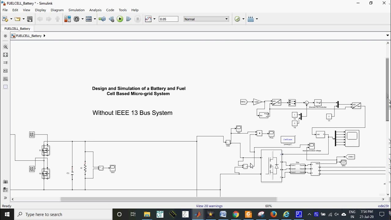 Design And Simulation Of A Battery And Fuel Cell Based Micro Grid