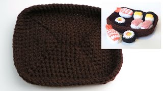 How To Crochet A Rectangle Basket in Any Size! Sushi Bento Box - Step By Step