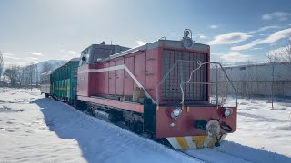 Туристический поезд проекта Shpalorez-Express. Тепловоз ТУ7А-3307.