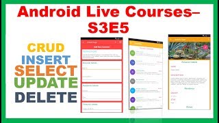 Android Live Courses S3E5 :Firebase Realtime DB CRUD - ADD READ UPDATE DELETE FULL