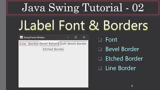 JLabel with Font & Border | Java Swing Tutorials #02