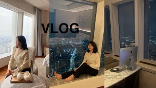 [VLOG] 시그니엘 서울, 롯데 시그니엘, 에비앙 스파, 라운지, 수영장, 사우나, 조식, 부대시설 모두 이용하기, 호캉스 브이로그 ❤️