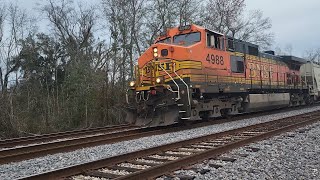 ThaTrainMaster Train Watching 72 BNSF 4988 (GE C44-9W) February 22 2025