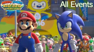 Mario & Sonic at the Rio 2016 Olympic Games (Wii-U) - All Events feat. Guests (Very Hard Mode)