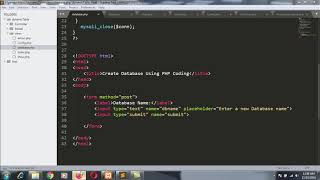 How to create dynamic Database using php and mysql?