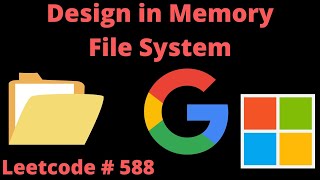 DESIGN IN-MEMORY FILE SYSTEM | LEETCODE # 588 | PYTHON SOLUTION