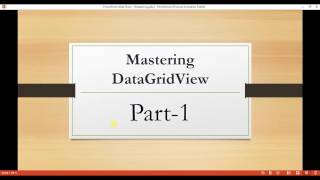 Mastering DataGridView Part-1 || How to Add rows into datagridview pro-grammatically.