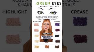 Best eyeshadow colors for green eyes & hazel green eyes👁️Subscribe for more daily content like this