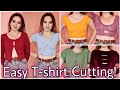 DIY crop tops! 6 easy no-sew T shirt cutting tutorials