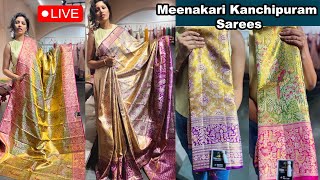 Meenakari silks from Kanchipuram Teja Sarees | Kanchipattu Sarees @brideessentials #bridalsarees