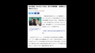 鈴木杏樹『MUSIC FAIR』涙で卒業発表　恵俊彰と3月末でラスト