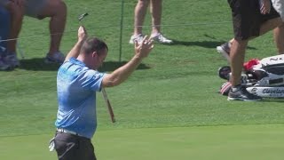 Robert Garrigus' putt races in from 47 feet at Valero