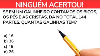 🔥3 QUESTÕES DE RACIOCÍNIO LÓGICO PARA DESTRAVAR SEU CÉREBRO - GRAU 1