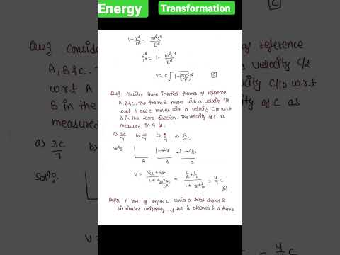 Energy Momentum Transformation Exam Help Notes Classical Mechanics MSc Physics 1st Semester NEP